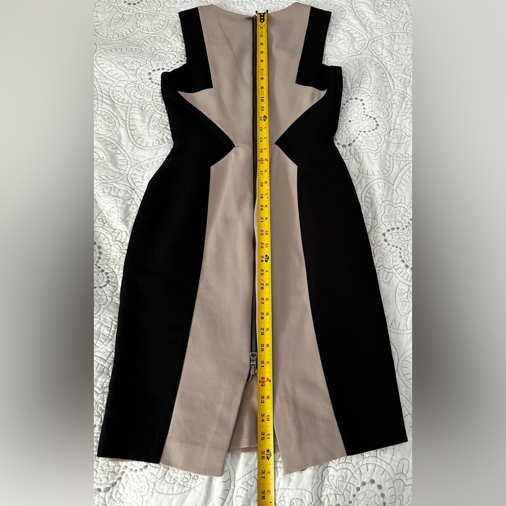 BCBGMaxAzria Black and Tan Midi Dress - Picture 4 of 9